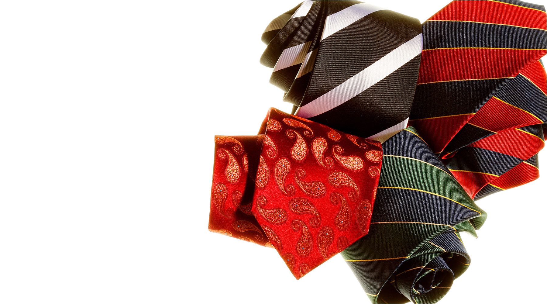  Produktfotografie. Studioaufnahme von Krawatten eines Krawattenherstellers für Imagekatalog und Messeplakate. Copyright by Fotostudio Jörg Riethausen 
